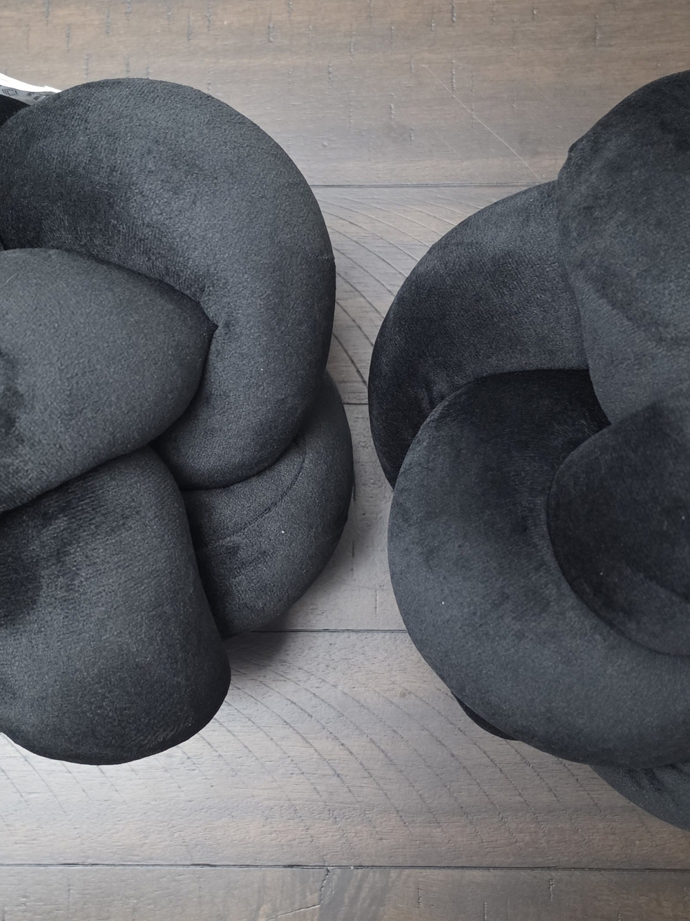 2 Pack Room Essentials Black Knot Throw Pillow Pair